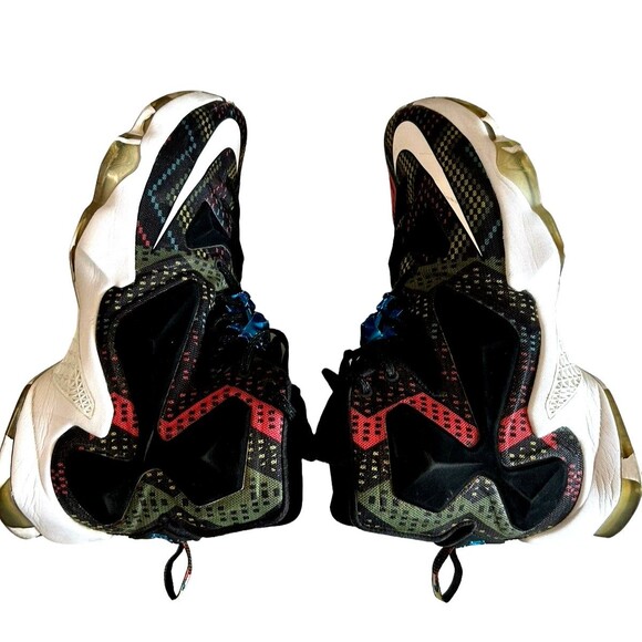 Nike LeBron 13 BHM 2016 Black History Month Multi Mesh Geometric Sneaker Mens 12 - Picture 9 of 11